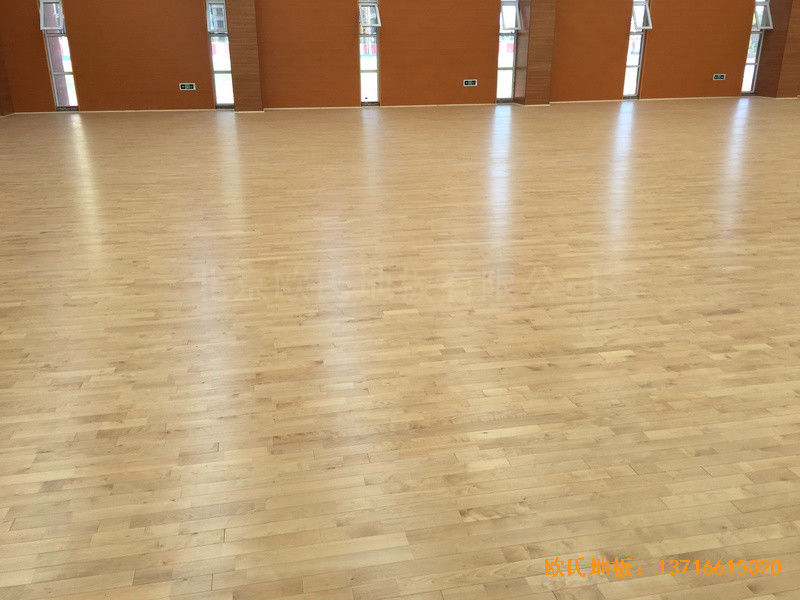 山西晉中榆次區寇村小學運動館運動地板施工案例2