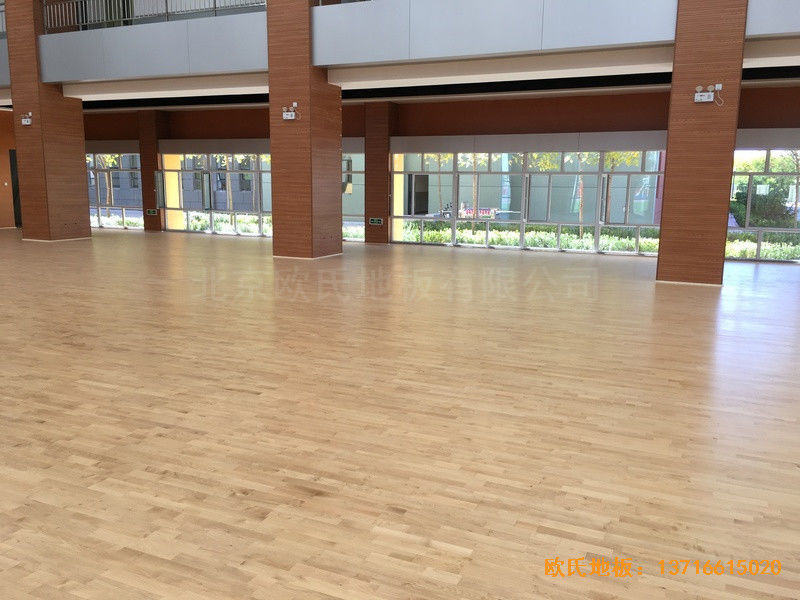 山西晉中榆次區寇村小學運動館運動地板施工案例4