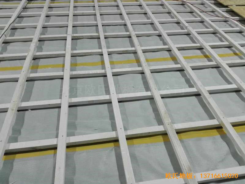 江蘇農貿市場體育館體育地板施工案例1