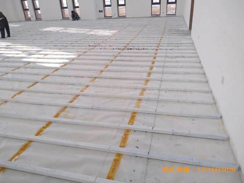 浙江寧波象山分校籃球館體育地板鋪裝案例1