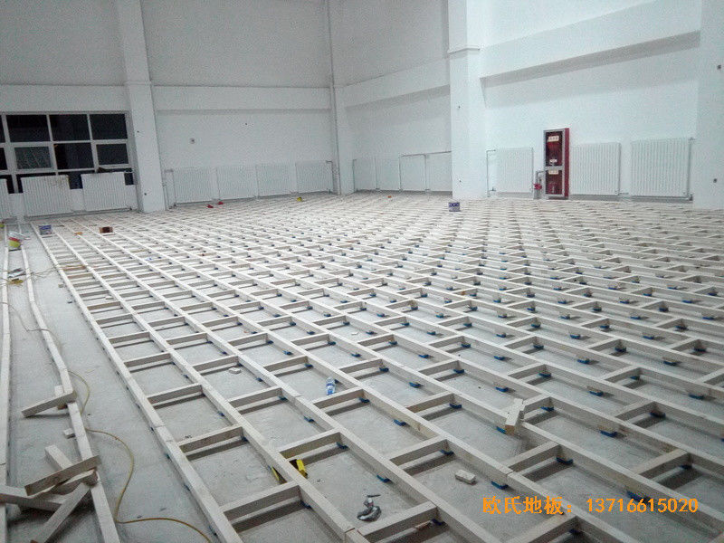 銀川北師大銀川小學(xué)籃球館運(yùn)動(dòng)地板安裝案例1