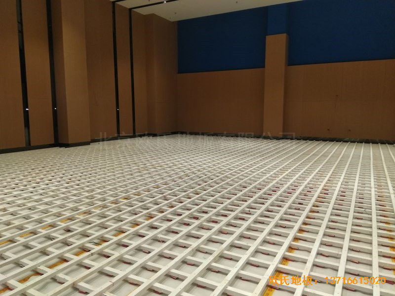 山東臨沂掌舵會所運動館運動木地板鋪設案例1