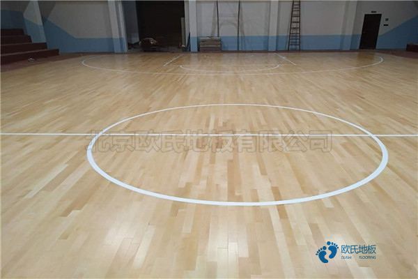 籃球館室內木地板翻新1
