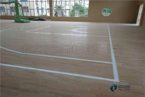 學(xué)校籃球場(chǎng)館木地板輔設(shè)