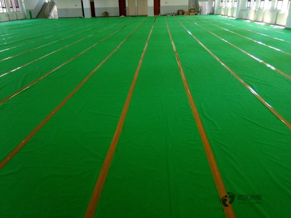 國產運動場館地板施工1